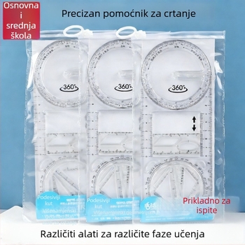 Pengyi JHHTC plastična višenamjenska školska geometrijska ravnala – mjerenje kutova