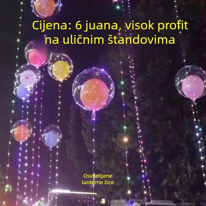 Balon s LED osvjetljenjem; Materijal: aluminijska folija; Vrsta balona: latex balon; Oblik: crtani lik životinje/izvanzemaljac; Marka: druga; IP dozvola: Ne