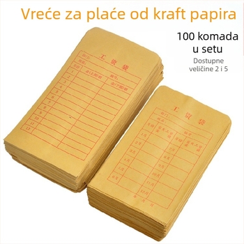 Omotnica za plaću od Kraft papira, debela, model br. 2, 100 kom.
