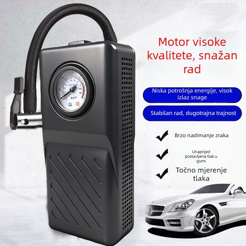Dvostrukcilindrična bežična pumpa za automobil, 12V, ispod 80W, 50 L/min, litijeva baterija