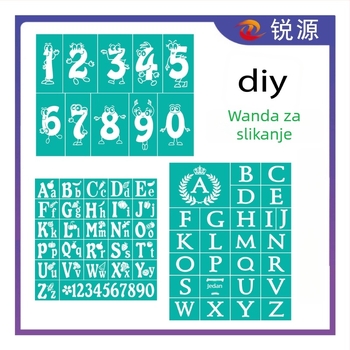 Ruwell šablona za sitotisak s samoljepljivom, višekratno upotrebljivom šupljom mrežom za DIY tisak na odjeći — kodovi RW2312306, RW2312310, RW2312308