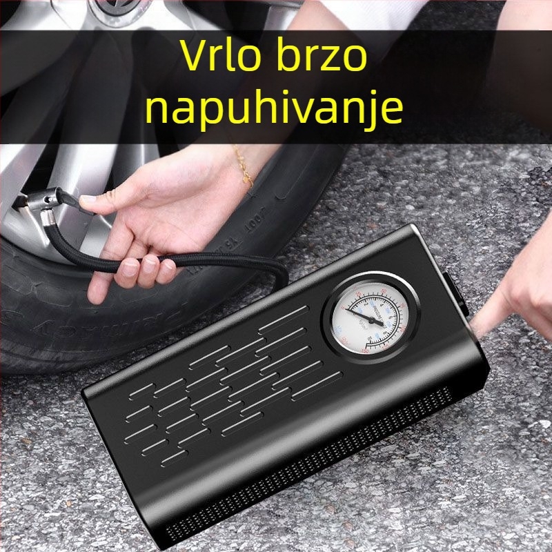 Pametna prijenosna automobilska pumpa s manometrom, USB punjenje, 24V/200W, ABS kućište, 30 L/min