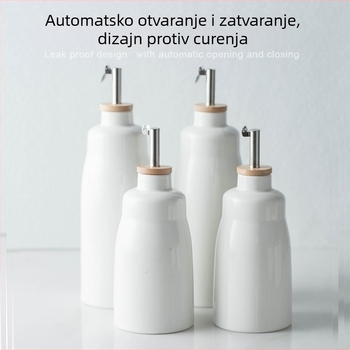 Keramička posuda za ulje Have Orange s automatskim otvaranjem i zatvaranjem, moderni minimalistički dizajn, s tiskanim logom