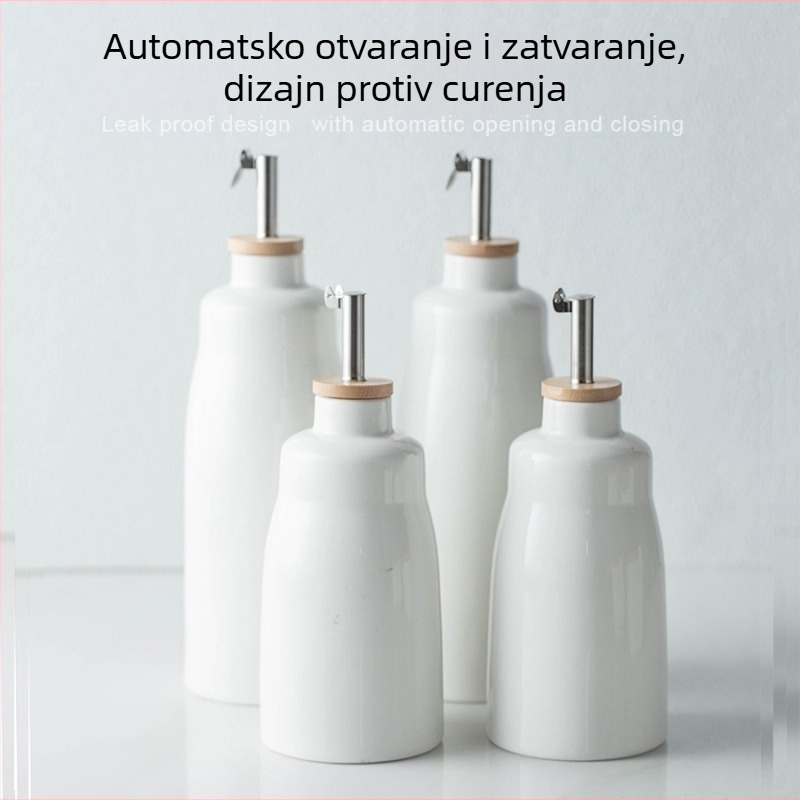 Keramička posuda za ulje Have Orange s automatskim otvaranjem i zatvaranjem, moderni minimalistički dizajn, s tiskanim logom