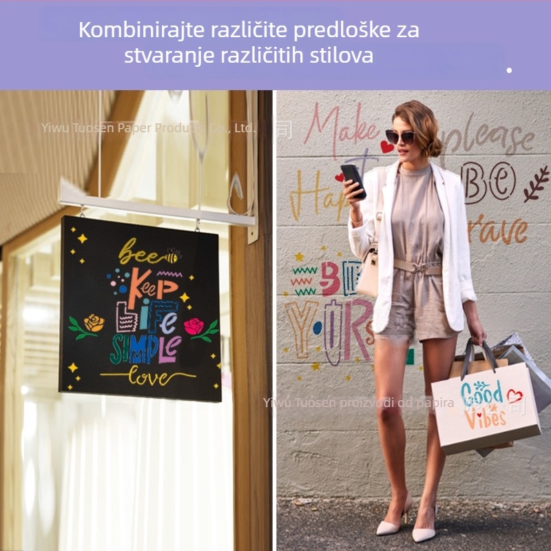 Šablona umjetničkog djela s inspirativnim citatima za ručno pisanje, engleska tisak i rekviziti za osmijeh i poticanje