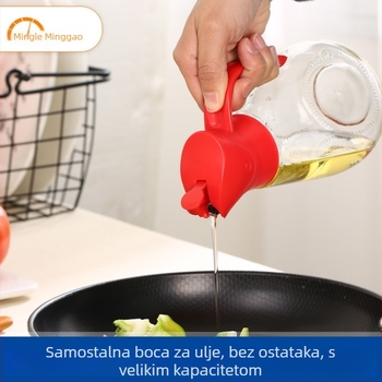 Mingle staklena boca za ulje s automatskim otvaranjem, dizajnom protiv kapanja i curenja – pogodna za ulje, umak od soje i ocat