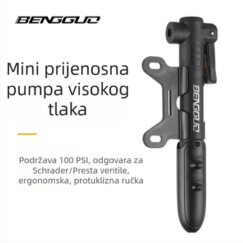 Ručna pumpa za bicikl, plastično tijelo, 0,114 kg, za bicikle