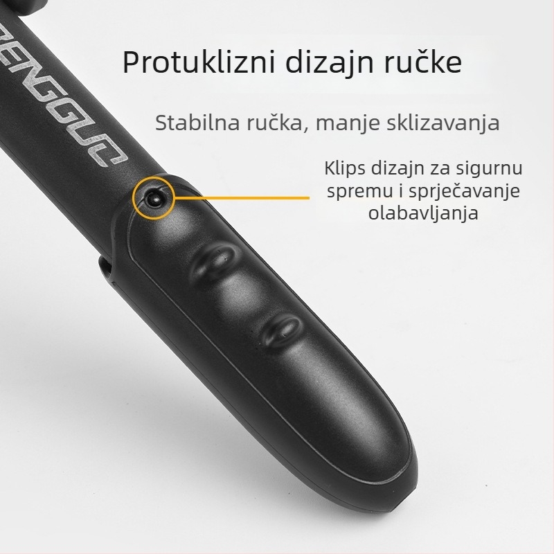 Ručna pumpa za bicikl, plastično tijelo, 0,114 kg, za bicikle