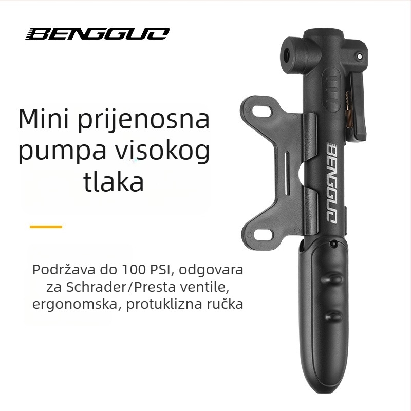 Ručna pumpa za bicikl, plastično tijelo, 0,114 kg, za bicikle