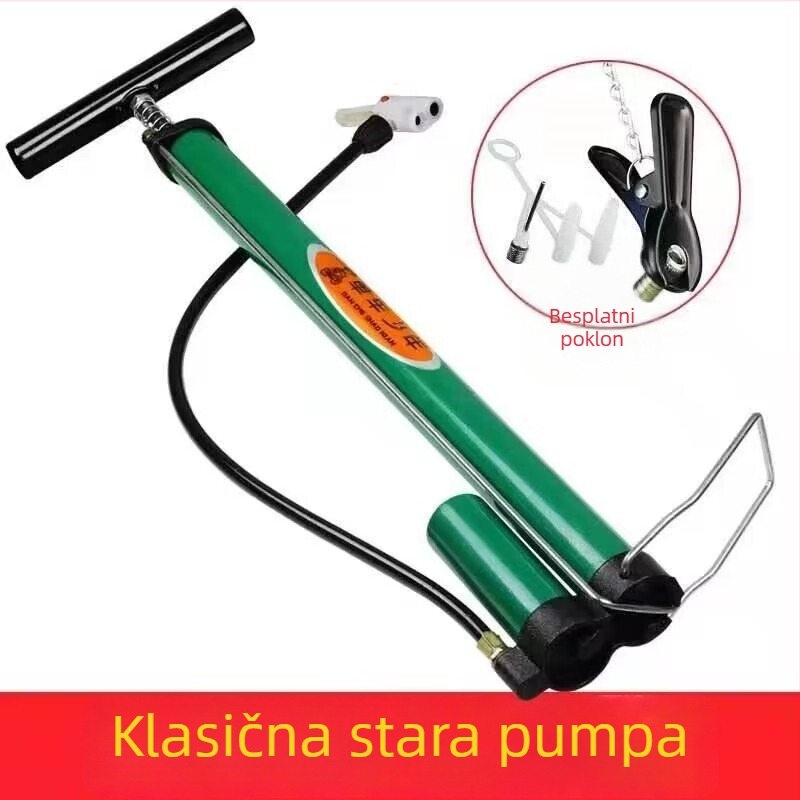 Ručna pumpa za bicikl, prijenosna, visokog tlaka, univerzalna, model L-1001, 160 psi, tip mlaznice za plin: Beautiful Mouth, uključuje plinsku iglu