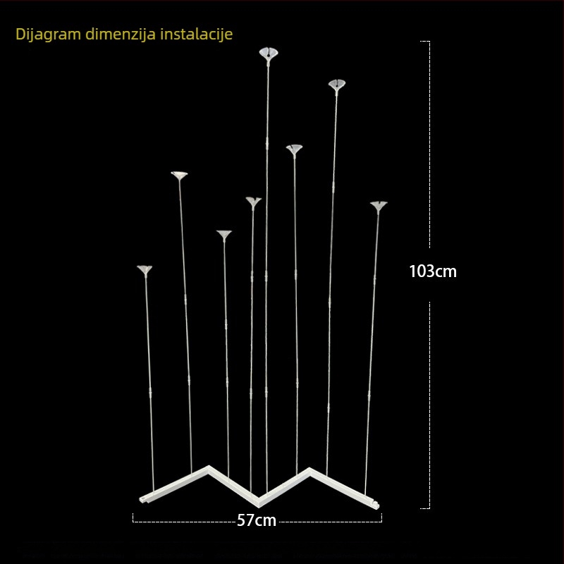 Milai plastična stativa za balone, s sklopivim nosačem, unutarnja upotreba, sportski događaji