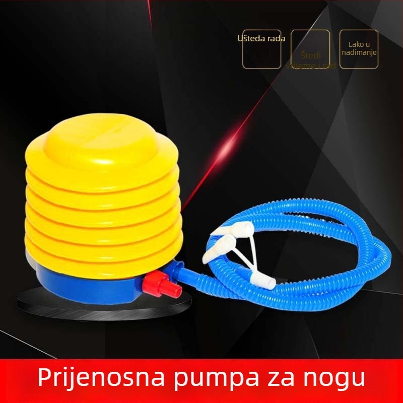 Plastična prijenosna pedarna pumpa za balone i plivačke prstene, bez logotipa