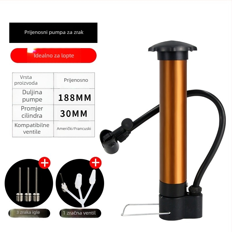 Mini pumpa za bicikl, mikro pumpa, model Dqt-001, tip ventila: Beautiful mouth, za bicikl