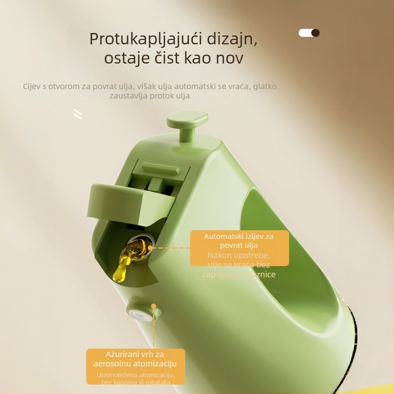Spray za ulje s pumpom, materijal PP+ABS+staklo, moderan minimalistički stil, funkcija raspršivanja ulja, izlazak zima 2025