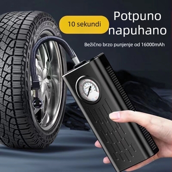 Bežična pumpa za zrak za automobil – 12 V, <80 W, protok zraka 30 L/min, jednom cilindra, radno vrijeme 5–20 minuta