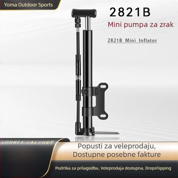 Ručno prijenosna pumpa za bicikl s manometrom, aluminijsko kućište, mini veličina, visok tlak do 120 psi