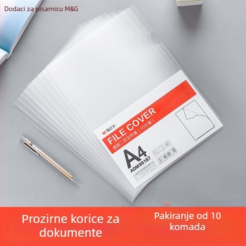 M&G Morning Light ADM95187 prozirni L-oblik folder za dvije stranice, PP, paket od 10 kom