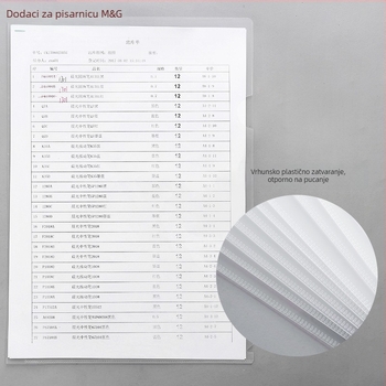 M&G Morning Light ADM95187 prozirni L-oblik folder za dvije stranice, PP, paket od 10 kom