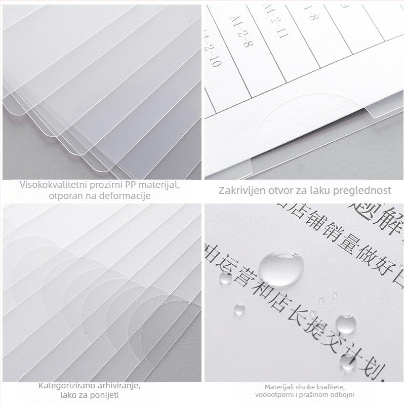 M&G Morning Light ADM95187 prozirni L-oblik folder za dvije stranice, PP, paket od 10 kom