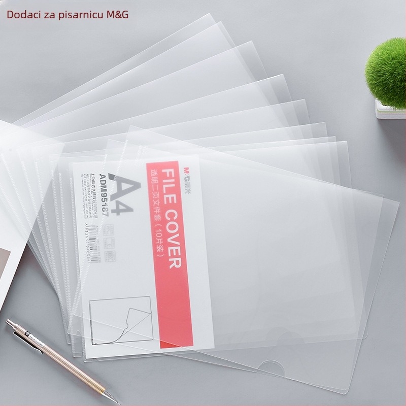 M&G Morning Light ADM95187 prozirni L-oblik folder za dvije stranice, PP, paket od 10 kom