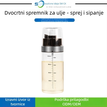 Posuda za ulje s dvostrukom funkcijom: prolijevanje i prskanje, akril, dizajn pritiskom za zdravu kontrolu ulja, pogodna za kućni i vanjski roštilj