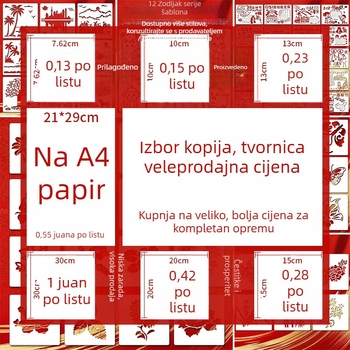 Prilagođeni šablon za crtanje za kućne ljubimce – praznični sprej šablona, DIY ploča za crtanje, PET plastična zidna izrezna ploča (Brand Lin yun; Materijal: PET; Uvoz: Ne; IP licenca: Ne)