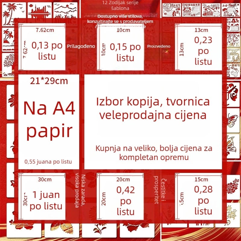 Prilagođeni šablon za crtanje za kućne ljubimce – praznični sprej šablona, DIY ploča za crtanje, PET plastična zidna izrezna ploča (Brand Lin yun; Materijal: PET; Uvoz: Ne; IP licenca: Ne)