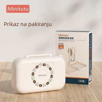 Minitutu prijenosni set četkice za bočicu sa silikonskom četkom i kutijom za pohranu za putovanja