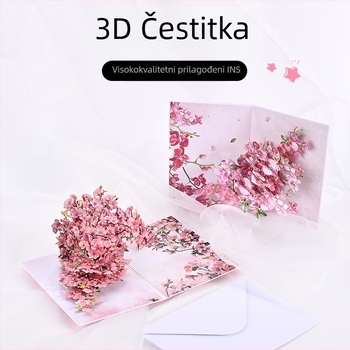 3D ručno izrađena čestitka – premium poklon, papir