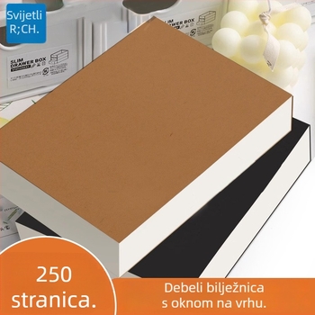 Light – 5 debelih bilježnica za ispite, s praznim unutarnjim stranicama, kožnim omotom