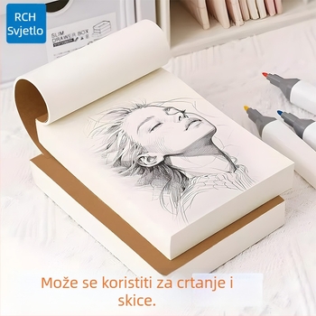 Light – 5 debelih bilježnica za ispite, s praznim unutarnjim stranicama, kožnim omotom