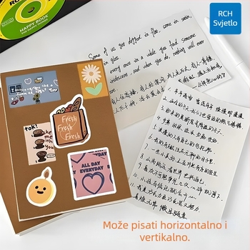 Light – 5 debelih bilježnica za ispite, s praznim unutarnjim stranicama, kožnim omotom