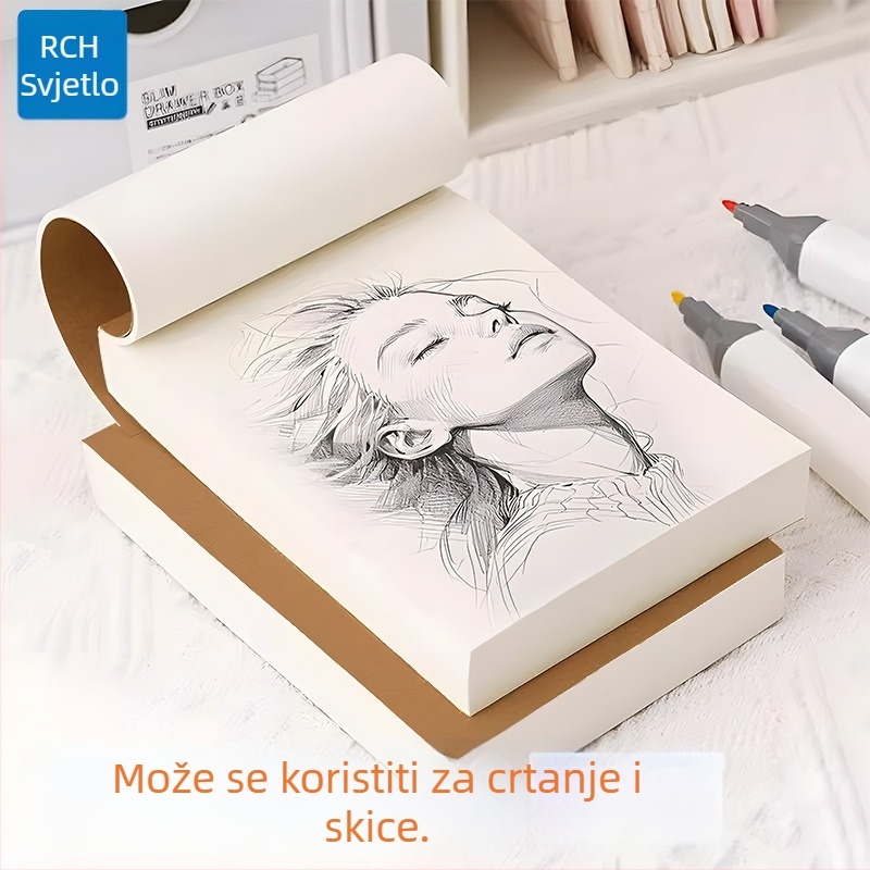 Light – 5 debelih bilježnica za ispite, s praznim unutarnjim stranicama, kožnim omotom