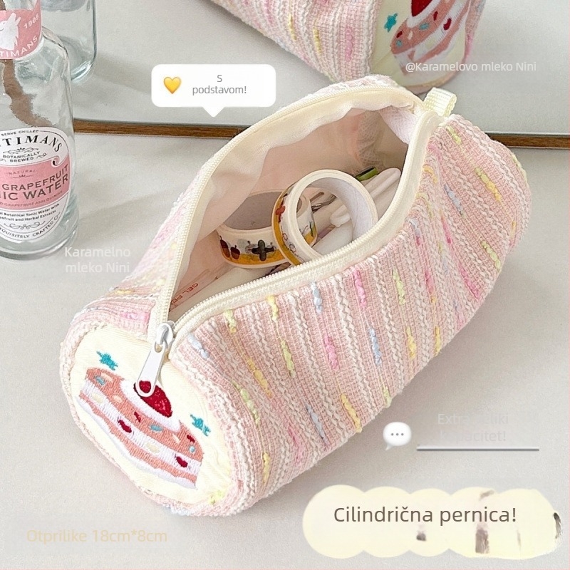 Pernica s dizajnom štene na jagodnoj torti, sladak crtani dizajn, velik kapacitet, japanski stil, model zYY8s2kY