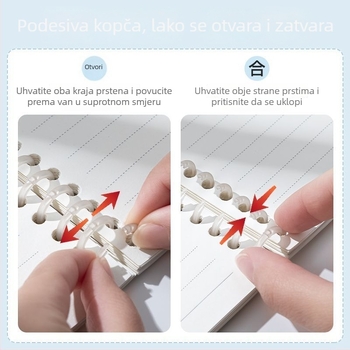Excellent držač dnevnika s 6-otvorenim prstenom za spajanje, plastični