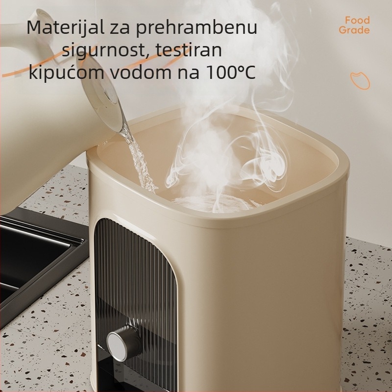 Višenamjenski spremnik za rižu, veliki kapacitet, prehrambene klase, brtvljeni, otporan na vlagu i štetnike, izrađen od PP plastike, mogućnost ispisa logotipa