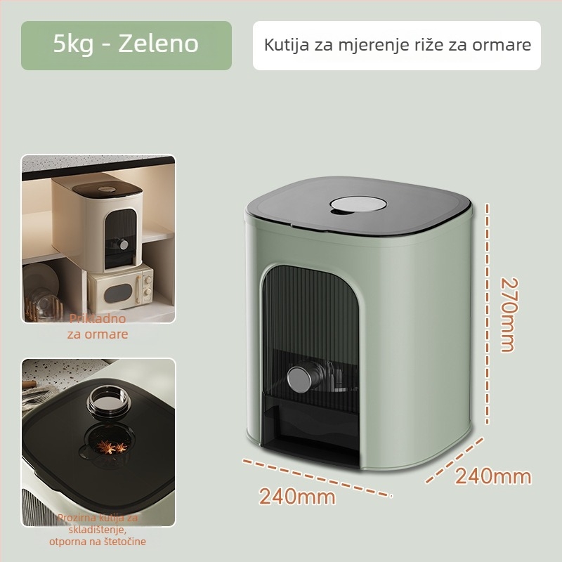Višenamjenski spremnik za rižu, veliki kapacitet, prehrambene klase, brtvljeni, otporan na vlagu i štetnike, izrađen od PP plastike, mogućnost ispisa logotipa