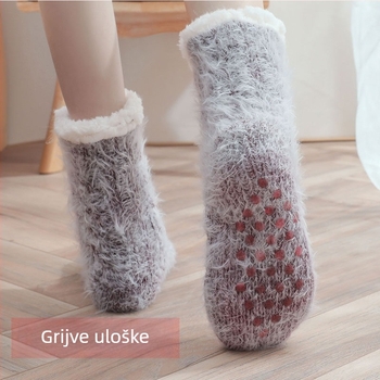 USB grijaće papuče za kućnu upotrebu – pamuk, unisex, s petom, pogodne za spavanje