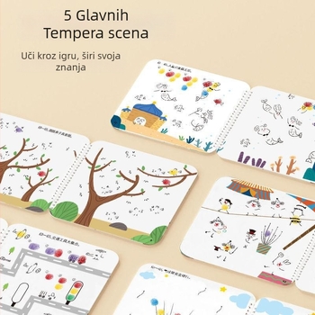 Chengyu Prijenosni set za crtanje prstima s alatima za otiske prstiju, akvarelne boje, kapacitet 100, paket za crtanje prstima, za akvarelno slikanje
