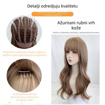 Perika Princess Lee UW08, duga ravna kosa s šiškama, vlakna otporna na toplinu, stil Star Fashion