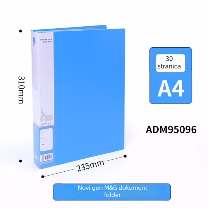 M&G Morning Light Prozirna mapa za dokumente ADM95096 – plastični organizator s više slojeva