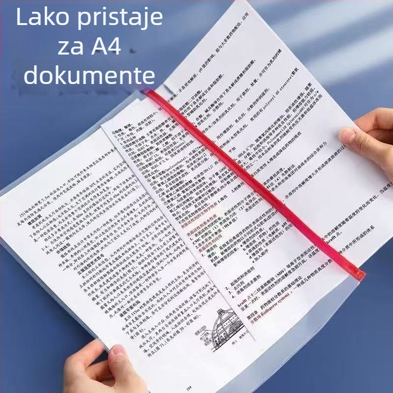 Set od 100 prozirnih PVC vrećica za dokumente sa automatskim zatvaranjem