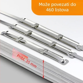 Metalni klips za uredske dokumente s dvije rupe Timhuada 1001, pakiranje: 50 setova po kutiji, 100 kutija po kartonu