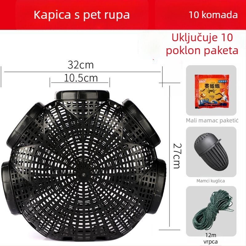 Plastična ribolovna klopka za eel, loach i shrimp — Mengda, porijeklo Novi Zeland