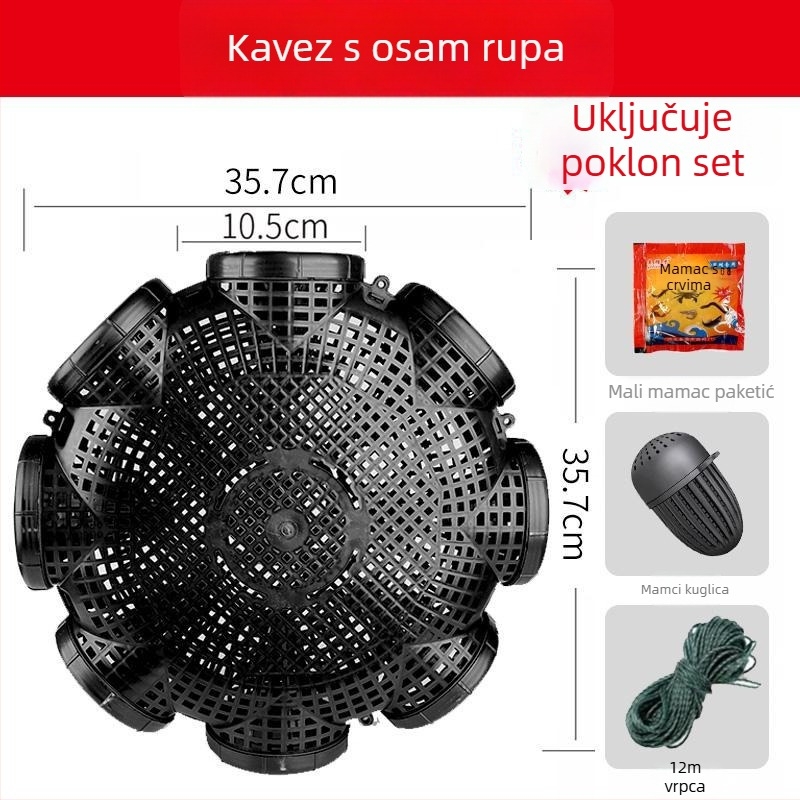 Plastična ribolovna klopka za eel, loach i shrimp — Mengda, porijeklo Novi Zeland