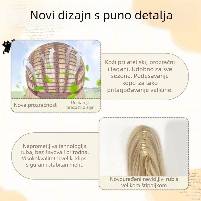 Senyue perika, vlakno otporno na visoke temperature, duga kovrčava kosa, model DM891-88