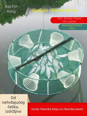 Ribarska mreža-kavez za ribu, škampi i ostalo — Marka Giant finned king; Podrijetlo: Kina; Materijal: Drugo
