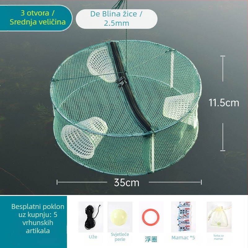 Ribarska mreža-kavez za ribu, škampi i ostalo — Marka Giant finned king; Podrijetlo: Kina; Materijal: Drugo