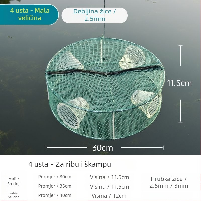 Ribarska mreža-kavez za ribu, škampi i ostalo — Marka Giant finned king; Podrijetlo: Kina; Materijal: Drugo