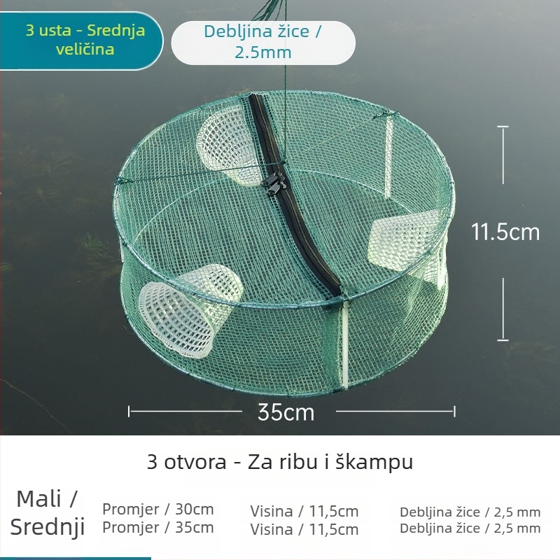 Ribarska mreža-kavez za ribu, škampi i ostalo — Marka Giant finned king; Podrijetlo: Kina; Materijal: Drugo